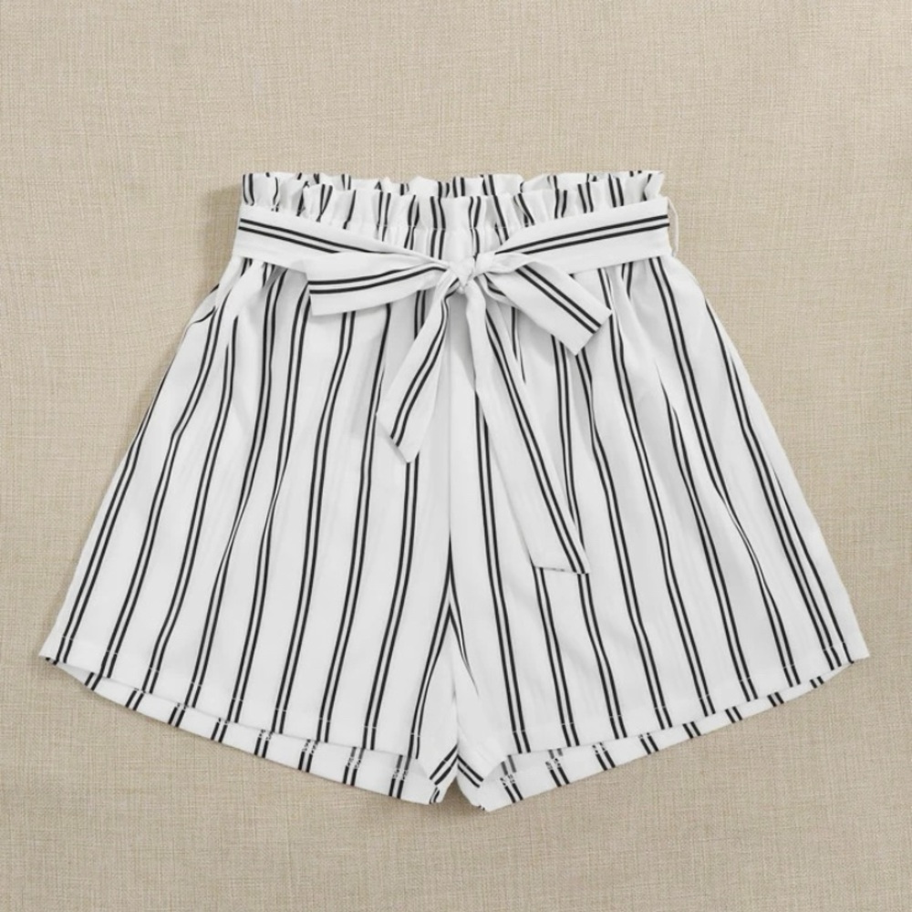 White bag shorts